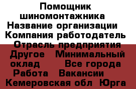 Помощник шиномонтажника › Название организации ­ Компания-работодатель › Отрасль предприятия ­ Другое › Минимальный оклад ­ 1 - Все города Работа » Вакансии   . Кемеровская обл.,Юрга г.